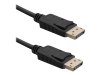 Qoltec - DisplayPort-kabel - DisplayPort (hane) till DisplayPort (hane) - DisplayPort 1.4 - 3 m - svart