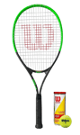 Wilson Hyper Feel Tennis Racket Inc 3 Tennis Balls *Ideal for Beginners*
