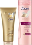 Dove Dermaspa Summer Revived Fair to Medium Tanning Lotion & Dove Body Love Care