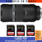 Canon RF 600mm f/11 IS STM + 3 SanDisk 64GB UHS-II 300 MB/s + Guide PDF '20 TECHNIQUES POUR RÉUSSIR VOS PHOTOS