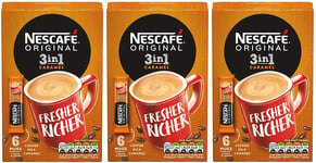 Nescafe Original Caramel 3 in 1 Sachets x 18
