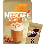 Nescafe Caramel Latte Instant Coffee 8 x 17g Sachets, 100% Responsibly Sourced Coffee