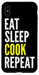 Coque pour iPhone XS Max Eat Sleep Cook Repeat - Chef Funny