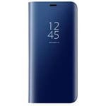 Fodral för Xiaomi Redmi Note 9 Pro (Max), Clear View Flip Cover Fodral Genomskinligt stående spegelställ Stötsäkert PorK9537