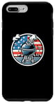 Coque pour iPhone 7 Plus/8 Plus Barbecue vintage patriotique avec drapeau américain