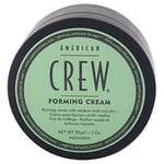 The American Crew forming cream provides a strong hold with a natural shine finish. It shampoos easily without leaving residue. The lanolin wax boosts hold, and sucrose conditions, and wont dry the hair.