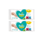 2 x Pampers Baby Wipes Sensitive New Baby (50 Wipes)