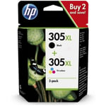 HP 305 XL 3-farger & svart Blekkpatron 2-pack