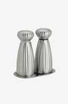 Robert Welch - Salt- och pepparkvarnar Palm Satin Medium med bricka Set - Silver