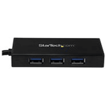 StarTech.com Bärbar USB 3.0-hubb med 3 portar plus Gigabit