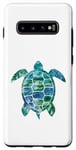 Coque pour Galaxy S10+ Save The Turtles Tortue de mer Animaux Océan Tortue de mer
