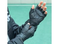 Rockbros Fingerless Motorcykelhandskar Med Fingerskydd, Storlek Xl, Svart