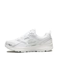 Skechers Femme Go Run Consistent Baskets, White Leather/Synthetic/Silver Textile, 36.5 EU