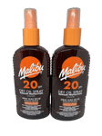 Malibu Dry Oil Spray SPF 20 200ml x 2