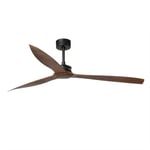 Just Matt Black Wood Ceiling Fan 178cm Smart Remote Included