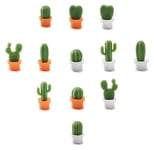 Decorative Refrigerator Magnets, Perfect Fridge Magnets for House Office Personal Use (12Pcs Cactus)
