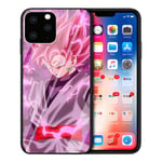 MIM Global Dragon Ball Z Super Tempered Glass iPhone Case Covers Compatible For All iPhones (iPhone 11 Pro, Rozay 3)