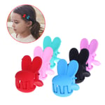 Candy Color Rabbit Hair Clips Dull Polish Cute For Do Black