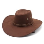 Cowboyhatt, solhatt i mockasuede, västerländsk resebeaniehatt utomhus