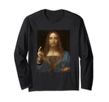 Jesus by Leonardo Da Vinci Classic Renaissance Artwork Art Long Sleeve T-Shirt