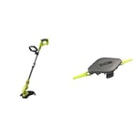 Ryobi OLT1832 ONE+ Cordless Grass Trimmer, 25-30cm Path (Zero Tool), 18 V, Hyper Green (Battery, Charger and Blade Not Included) & Ryobi Double Serrated Blades Head for RAC155 Edger Black