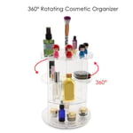 360° Rotating Cosmetic Organizer Manicure Makeup Display Sto