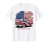 Vintage Ride Modern Pride American Flag Truck T-Shirt