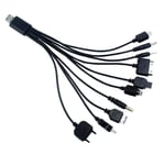 10 in 1 Universal USB Charger Cable Multifunction Charging Sync Cord for iPod iPhone PSP Camera Nokia BlackBerry High Safety Factor