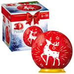 Ravensburger 3D Puzzle Ball Red Reindeer Christmas Bauble 54 Piece