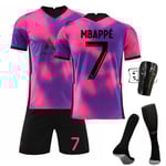 2021 Paris Saint-Germain bortamatch nr 7 Mbappe fotbollströja nr 4 Ramos tröja nr 30 Messi dräkt PSG No. 7 Socks & Gear S#