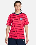 England Academy Pro Men's Nike Dri-FIT Football Pre-Match Short-Sleeve Top