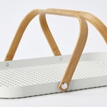 IKEA IKEA GRÖNFISK bricka med handtag, bambu/vit, 46x30 cm, cm 46x30 cm