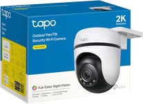 Tapo 2K Outdoor Pan/Tilt Security Wi-Fi Camera, IP65 Weatherproof, 