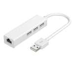 AGES USB 2.0 à RJ45 Hub 100M Ethernet adaptateur carte réseau USB Lan pour Macbook ordinateur portable sous vente
