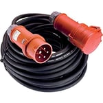 as – Schwabe Câble de Rallonge CEE – 400V / 16A, 25 m H07RN-F5G2,5 – Fiche avec Inverseur de Phases – Noir – IP44 – Industries, Chantier | 60548