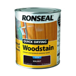 Ronseal Quick Drying Woodstain Satin Walnut Wood Stain Paint 750ml