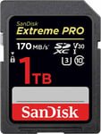 SanDisk Extreme PRO 1000GB / 1 TB UHS-3 (U3) SD Card - 170MB/s