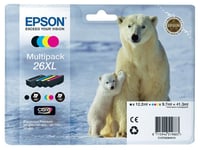 Genuine Epson 26XL Polar Bear Multipack Claria Premium Ink Cartridge T263640 26