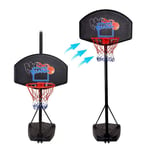 Nologo Portable Basketball Hoop Height Adjustable Basketball Goal Stand System for Kids Teenagers Youth w/Wheels 35'' Backboard BTZHY