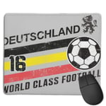 Euro 2016 Football Germany Deutschland Ball Grey Customized Designs Non-Slip Rubber Base Gaming Mouse Pads for Mac,22cm×18cm， Pc, Computers. Ideal for Working Or Game