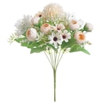 jieGorge Beautiful Artificial Silk Fake Flowers Wedding Valentines Bouquet Bridal Decor, Artificial Flowers for Easter Day (CP)