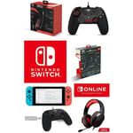 PACK Manette SWITCH Nintendo PRO GAMING Spirit of gamer + CASQUE SWITCH PRO-SH3 SWITCH EDITION