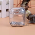 Glitter Quicksand Hard Earphone Case For Airpods1 2 Charging Cov Silver