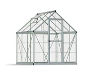 CANOPIA by Palram Serre de Jardin Harmony 3.4m² (Argent) Cadre en Aluminium, Panneaux en Polycarbonate, Résistant aux UV