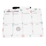 Small 11 x 8.5" Magnetic White Board & Pen Daily Kitchen Weekly Fridge Planner