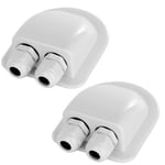2 Pack of IP68 Waterproof Solar Cable Entry Gland by Restmo, Weather 2