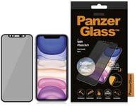 "P2664 Tempered glass CamSlider and Dual Privacy iPhone XR/ 11" Black