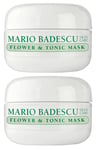 Mario Badescu FLOWER & TONIC MASK 14g Oily Skin Face/Facial Masque Duo: 2 x 14g