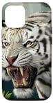 iPhone 15 Pro White Tiger Face Wild Animal for Men Women Cat Tiger Lover Case