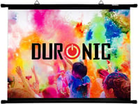 Duronic BPS80/43 Simple Bar Projector Screen 80" School Theatre Home Cinema 4K